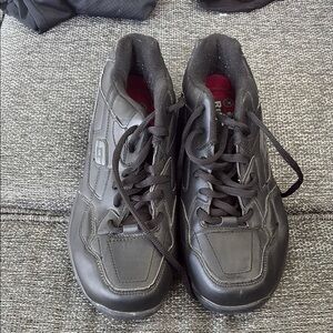 Skechers Black Sneakers with Lace-Up Design and Rubber Soles